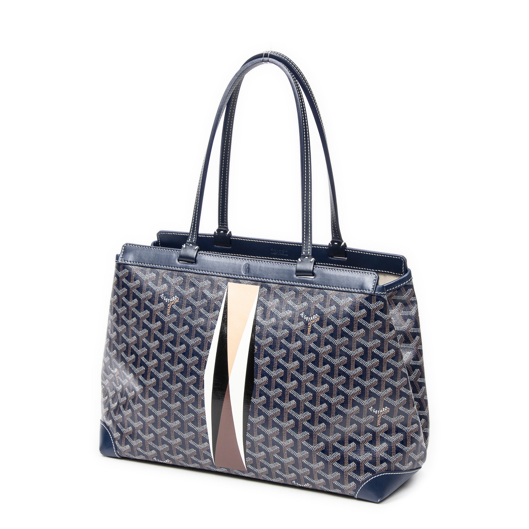 Shoulder Bag Bellechasse Biaude PM Navy Goyardine Coated Canvas