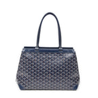 Bolso de hombro Bellechasse Biaude PM Lona revestida Goyardine azul marino