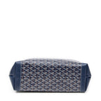 Bolso de hombro Bellechasse Biaude PM Lona revestida Goyardine azul marino