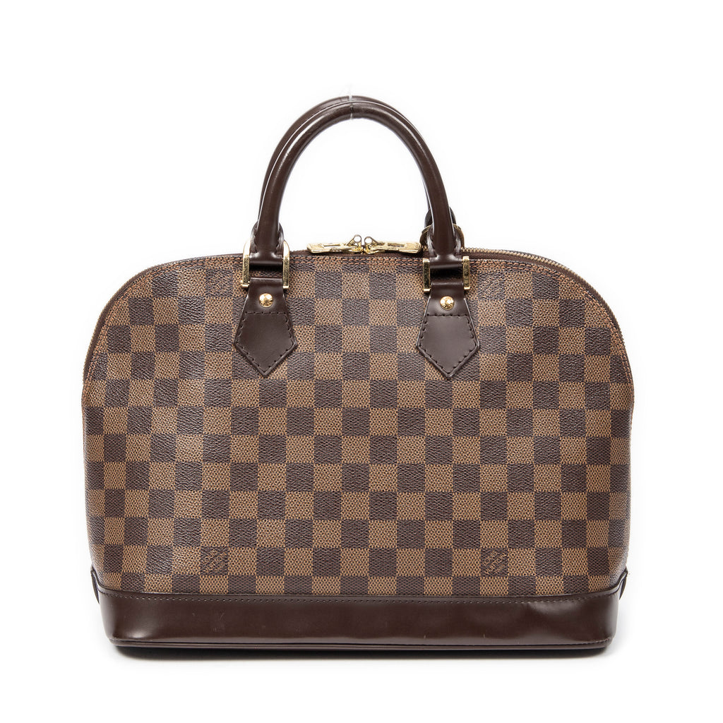 Handbag Alma PM Brown Damier Ebene