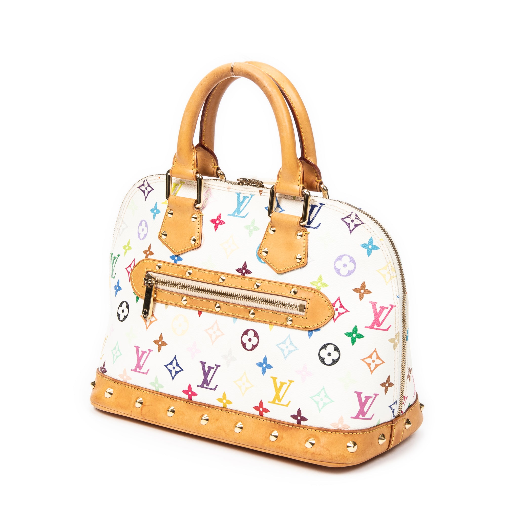 Bolso de mano Alma PM Monogram Multicolor Blanco