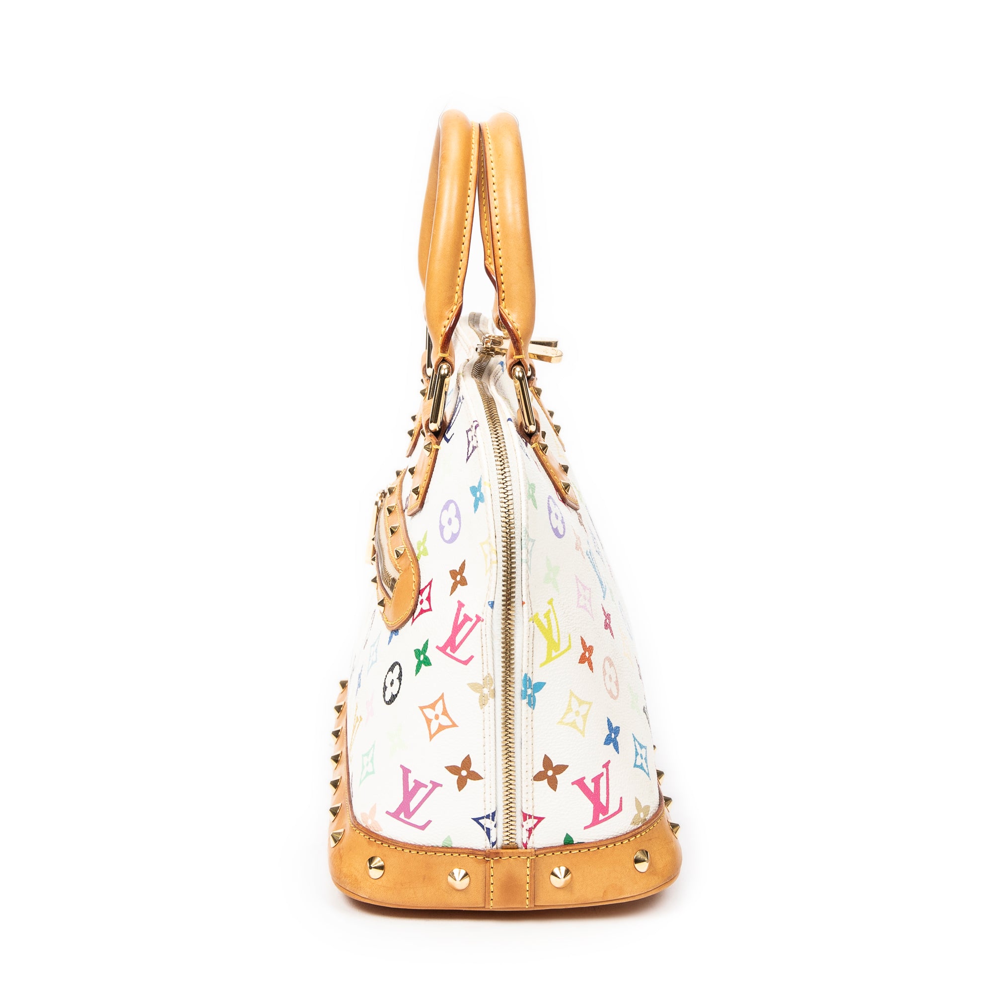 Bolso de mano Alma PM Monogram Multicolor Blanco