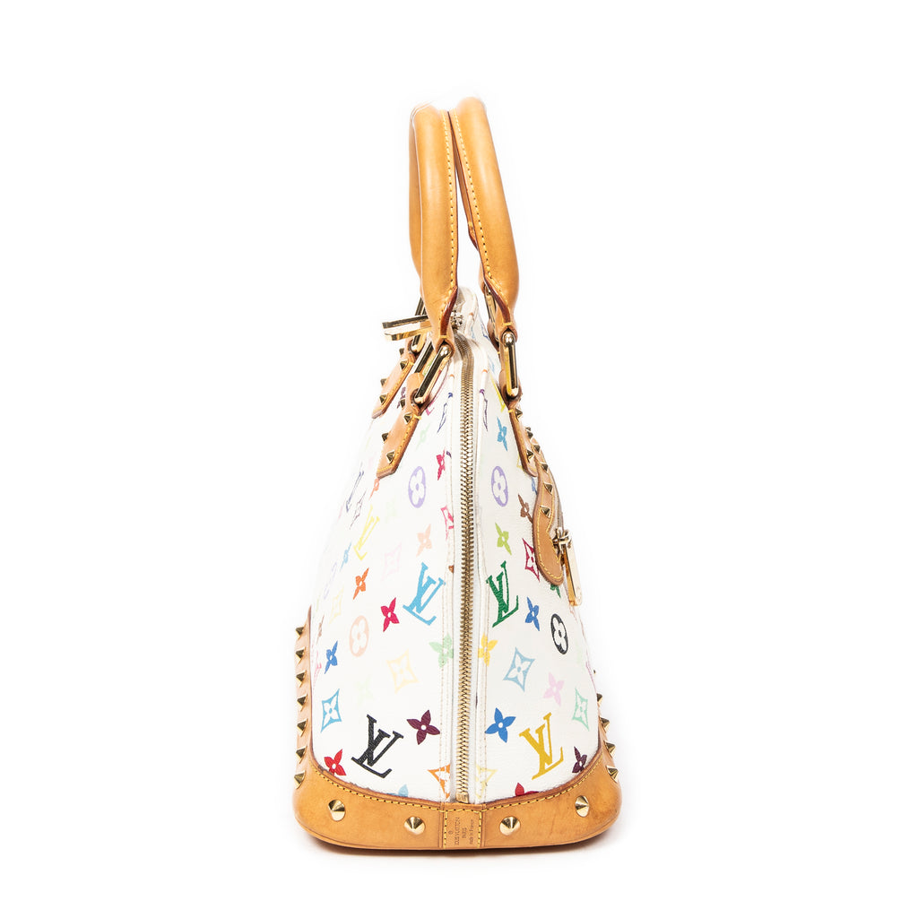 Bolso de mano Alma PM Monogram Multicolor Blanco