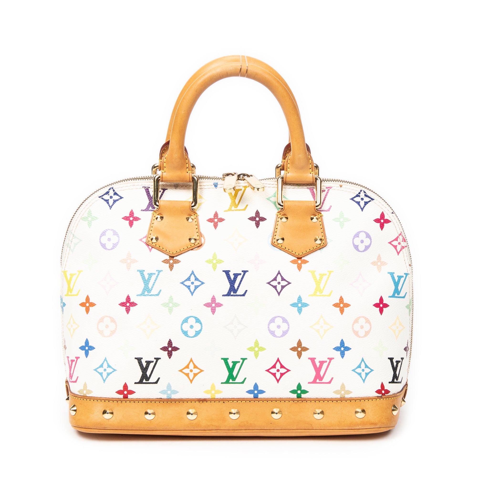 Bolso de mano Alma PM Monogram Multicolor Blanco
