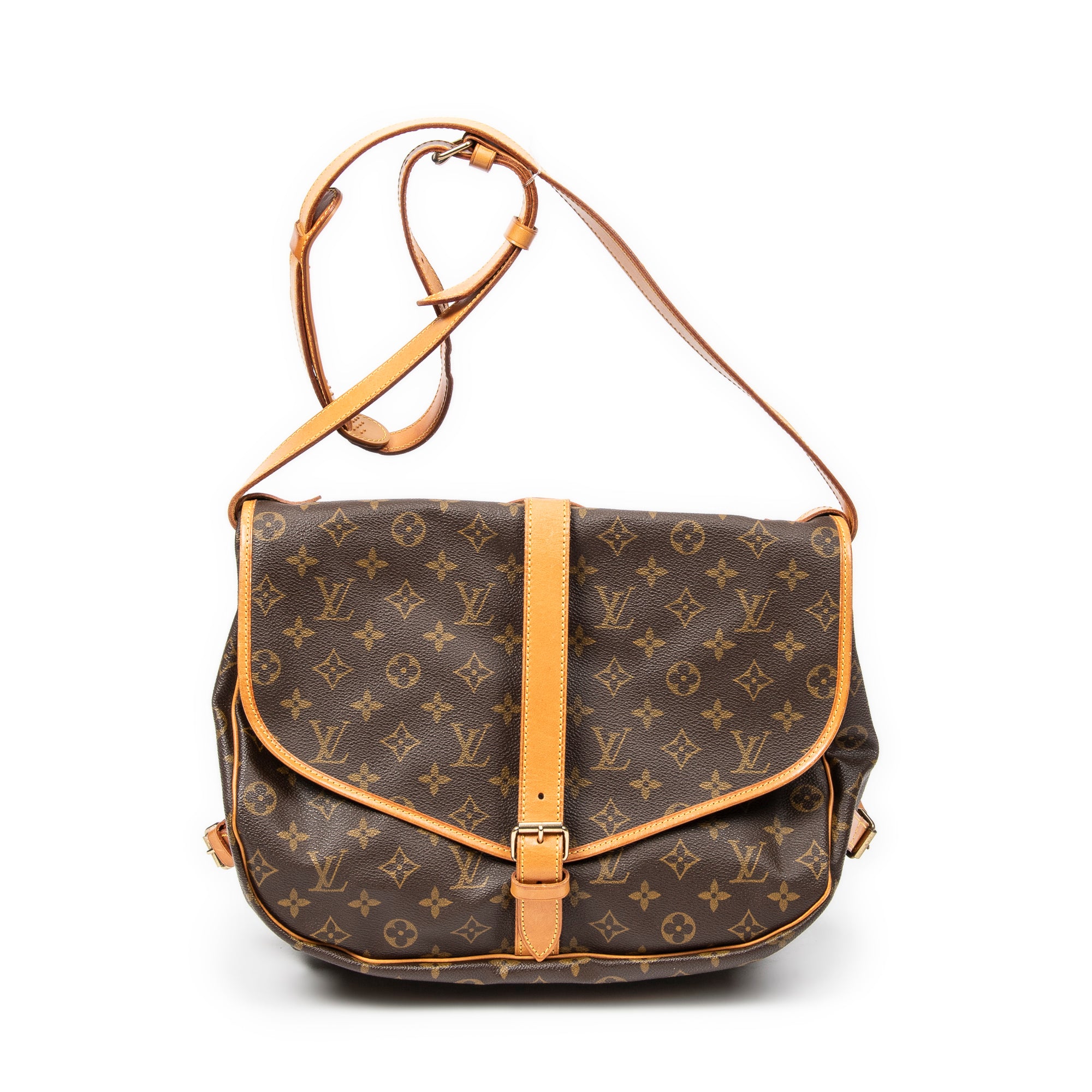 Shoulder Bag Saumur GM Brown Monogram Canvas
