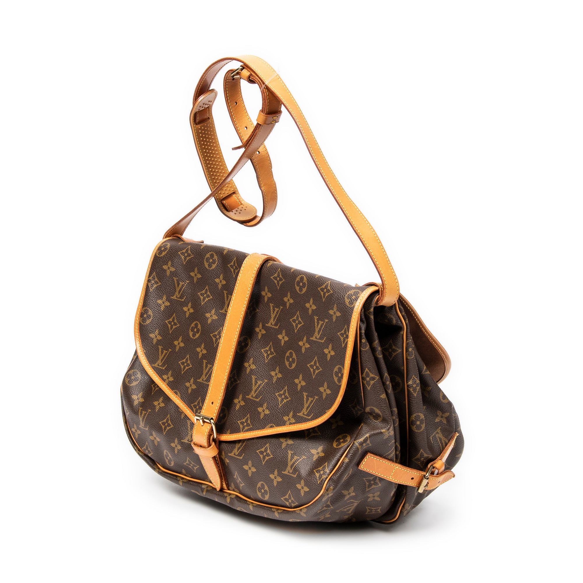 Shoulder Bag Saumur GM Brown Monogram Canvas