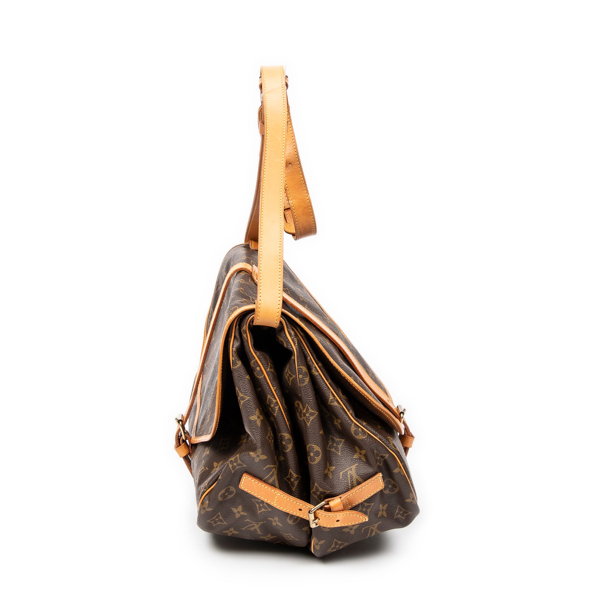 Shoulder Bag Saumur GM Brown Monogram Canvas