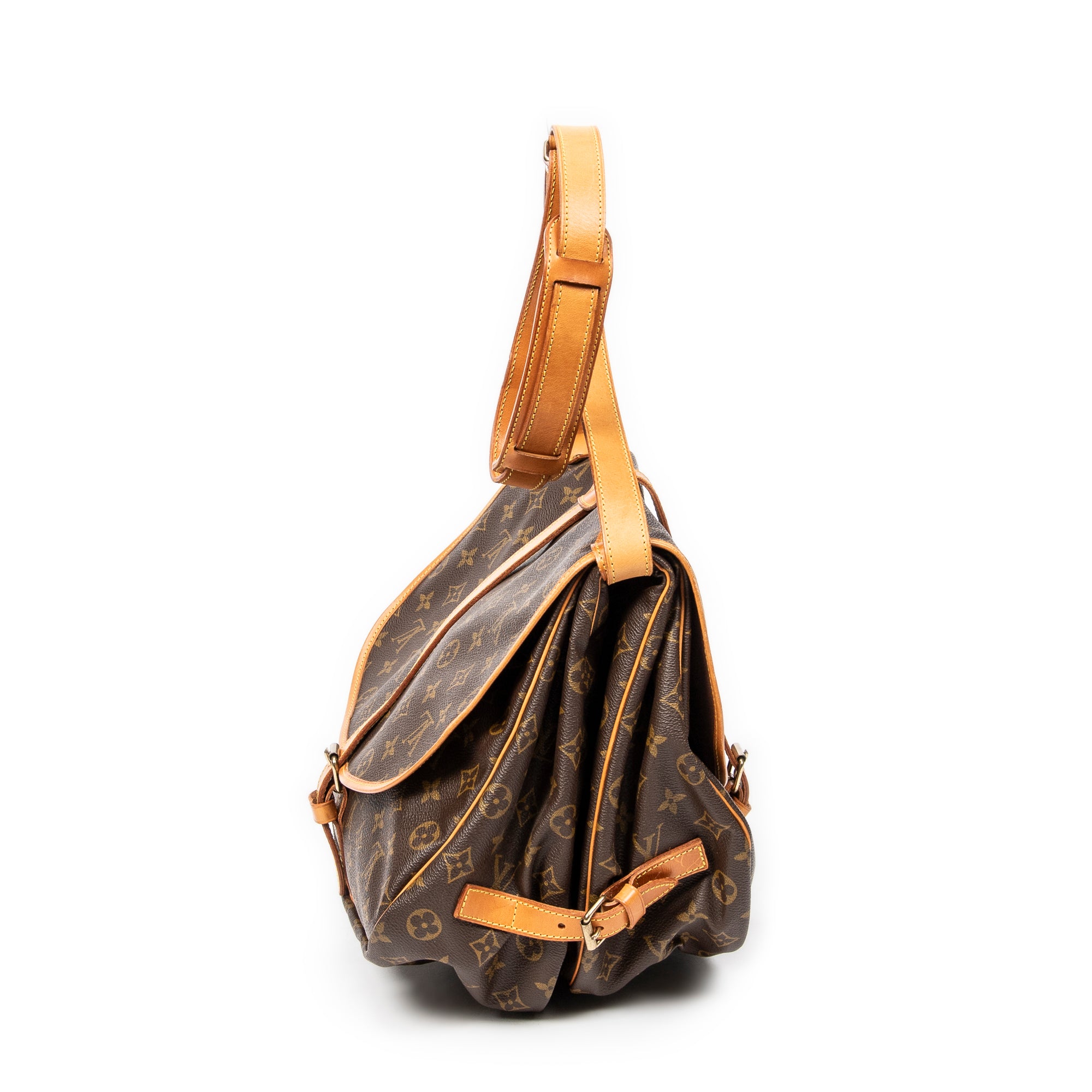 Shoulder Bag Saumur GM Brown Monogram Canvas
