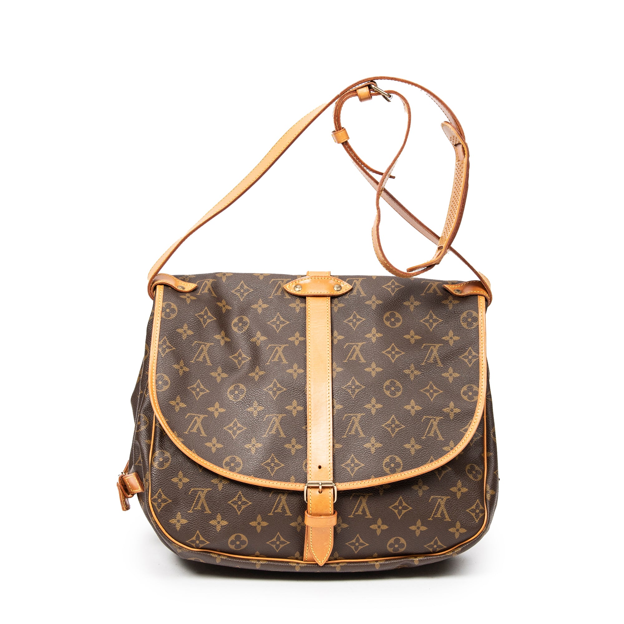 Shoulder Bag Saumur GM Brown Monogram Canvas