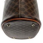 Handbag Vintage Bucket Tote Brown Macadam Coated Canvas