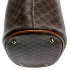 Handbag Vintage Bucket Tote Brown Macadam Coated Canvas