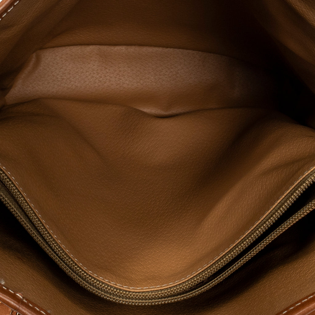 Handbag Vintage Bucket Tote Brown Macadam Coated Canvas