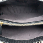 Shoulder Bag Square Open Tote Black Zucchino Spalmati Coated Canvas