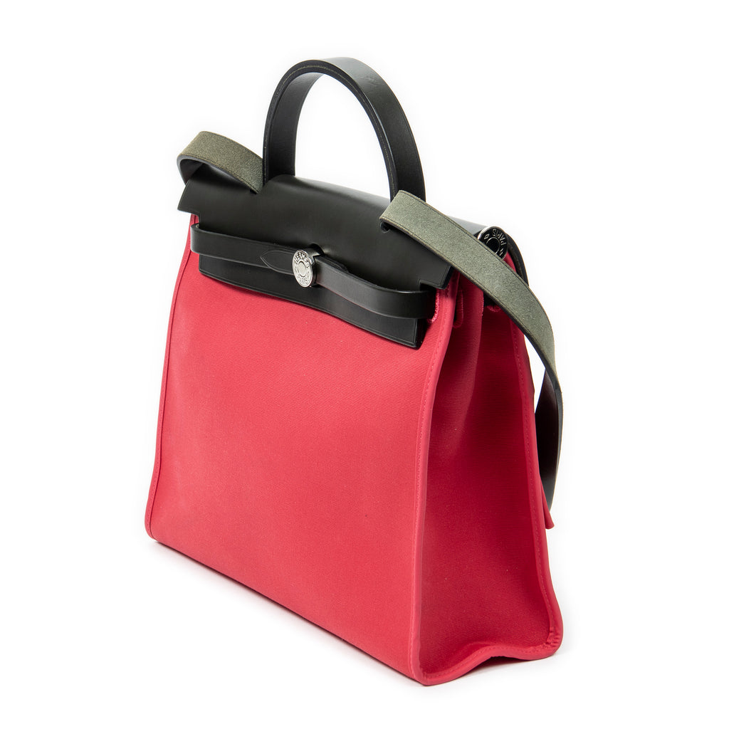 Shoulder Bag Herbag Zip PM Pink Toile Officier Canvas