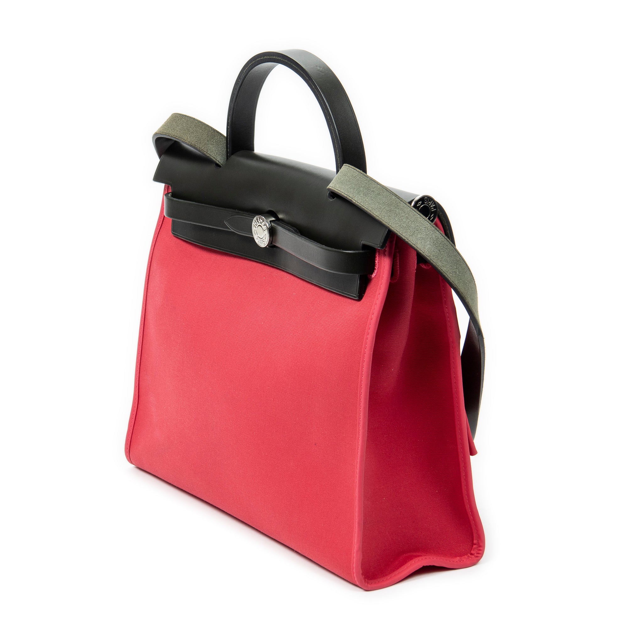 Shoulder Bag Herbag Zip PM Pink Toile Officier Canvas