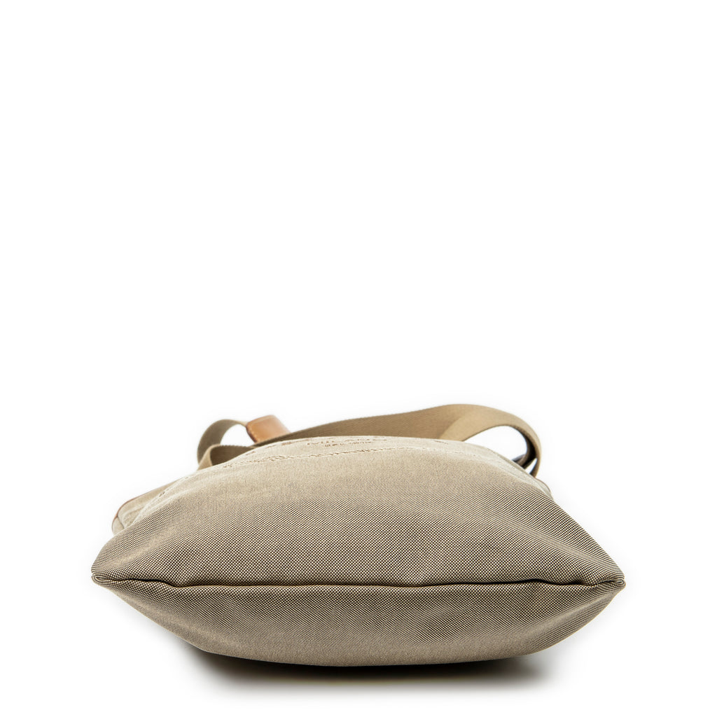 Shoulder Bag Jacquard Flat Messenger Beige Jacquard Canvas