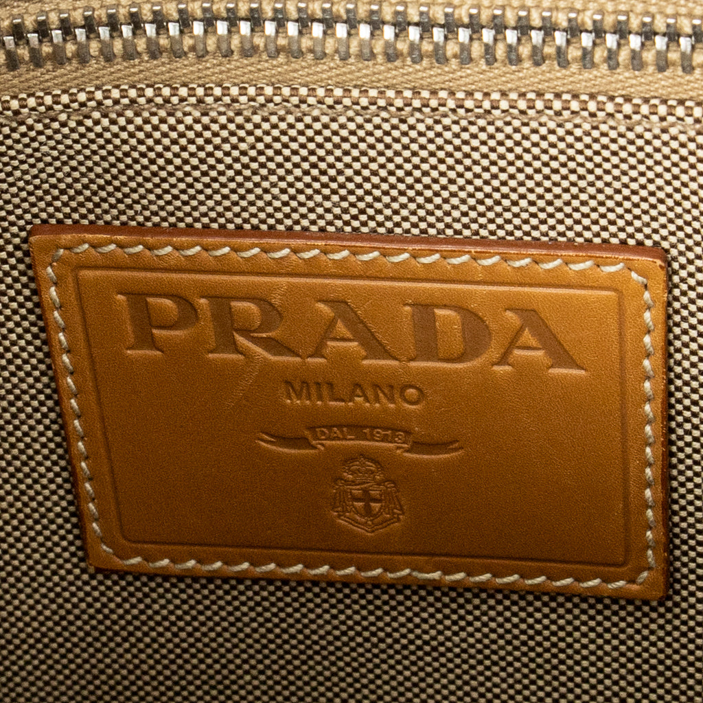 Shoulder Bag Jacquard Flat Messenger Beige Jacquard Canvas