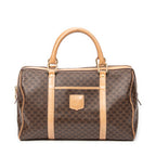 Bolso de mano Boston mediano vintage de lona revestida Macadam marrón