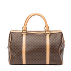Bolso de mano Boston mediano vintage de lona revestida Macadam marrón