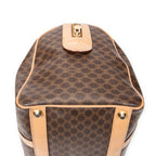 Bolso de mano Boston mediano vintage de lona revestida Macadam marrón