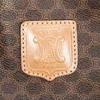 Sac à main vintage Boston moyen toile enduite Macadam marron