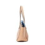 Shoulder Bag Small Swing Tote Beige Grained Calfskin Leather