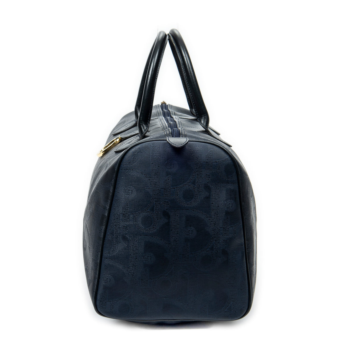 Travel Bag Vintage Medium Travel Boston Navy Maxi Diorissimo Coated Canvas
