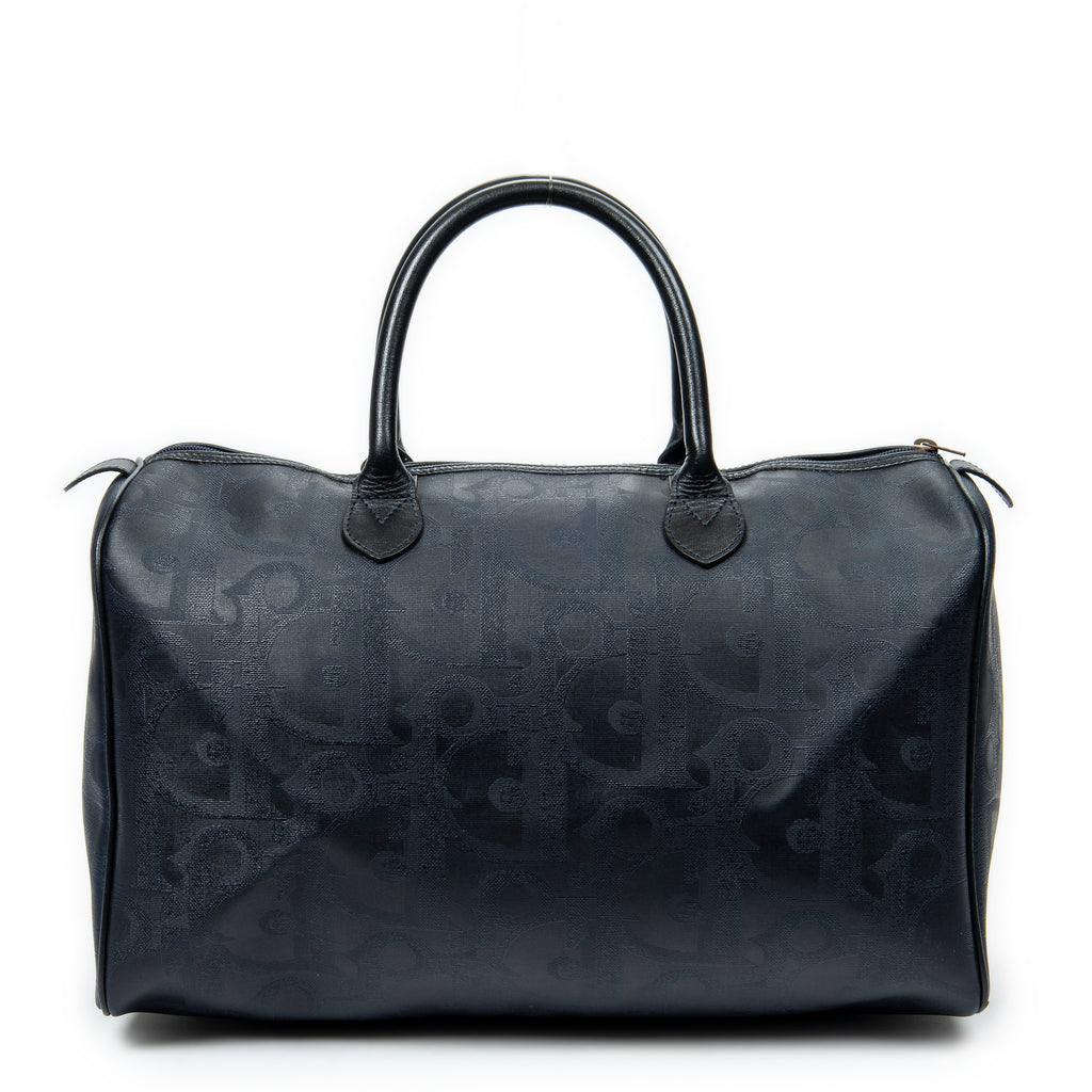 Travel Bag Vintage Medium Travel Boston Navy Maxi Diorissimo Coated Canvas