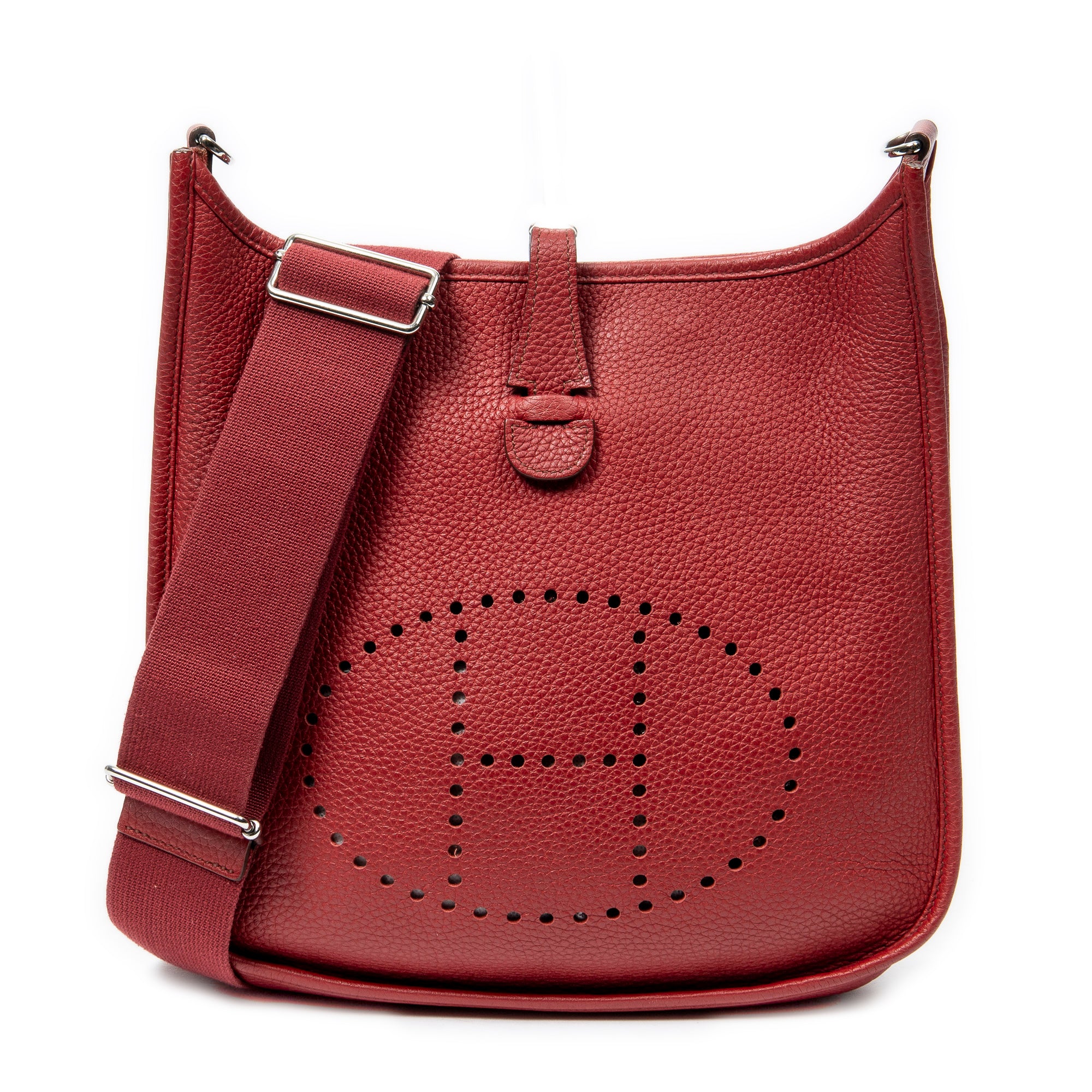 Shoulder Bag Evelyne III PM Red Clemence Leather