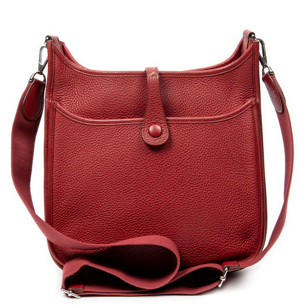 Shoulder Bag Evelyne III PM Red Clemence Leather