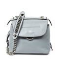 Backpack Mini Back to School Backpack Light Blue Calfskin Leather