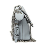 Backpack Mini Back to School Backpack Light Blue Calfskin Leather
