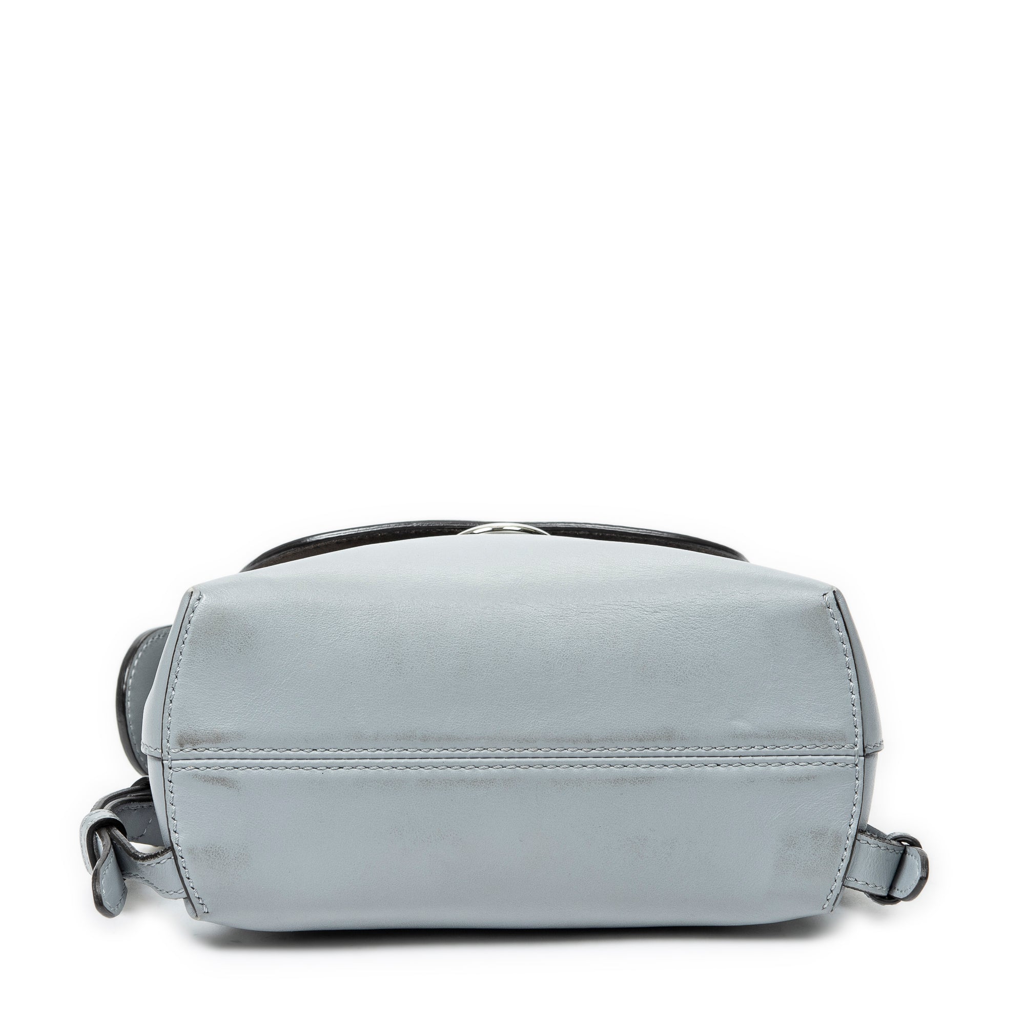 Backpack Mini Back to School Backpack Light Blue Calfskin Leather