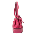 Shoulder Bag Small Drawstring Bucket Bag Fuchsia Pink Diamante GG Leather