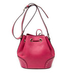 Shoulder Bag Small Drawstring Bucket Bag Fuchsia Pink Diamante GG Leather