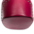 Shoulder Bag Small Drawstring Bucket Bag Fuchsia Pink Diamante GG Leather