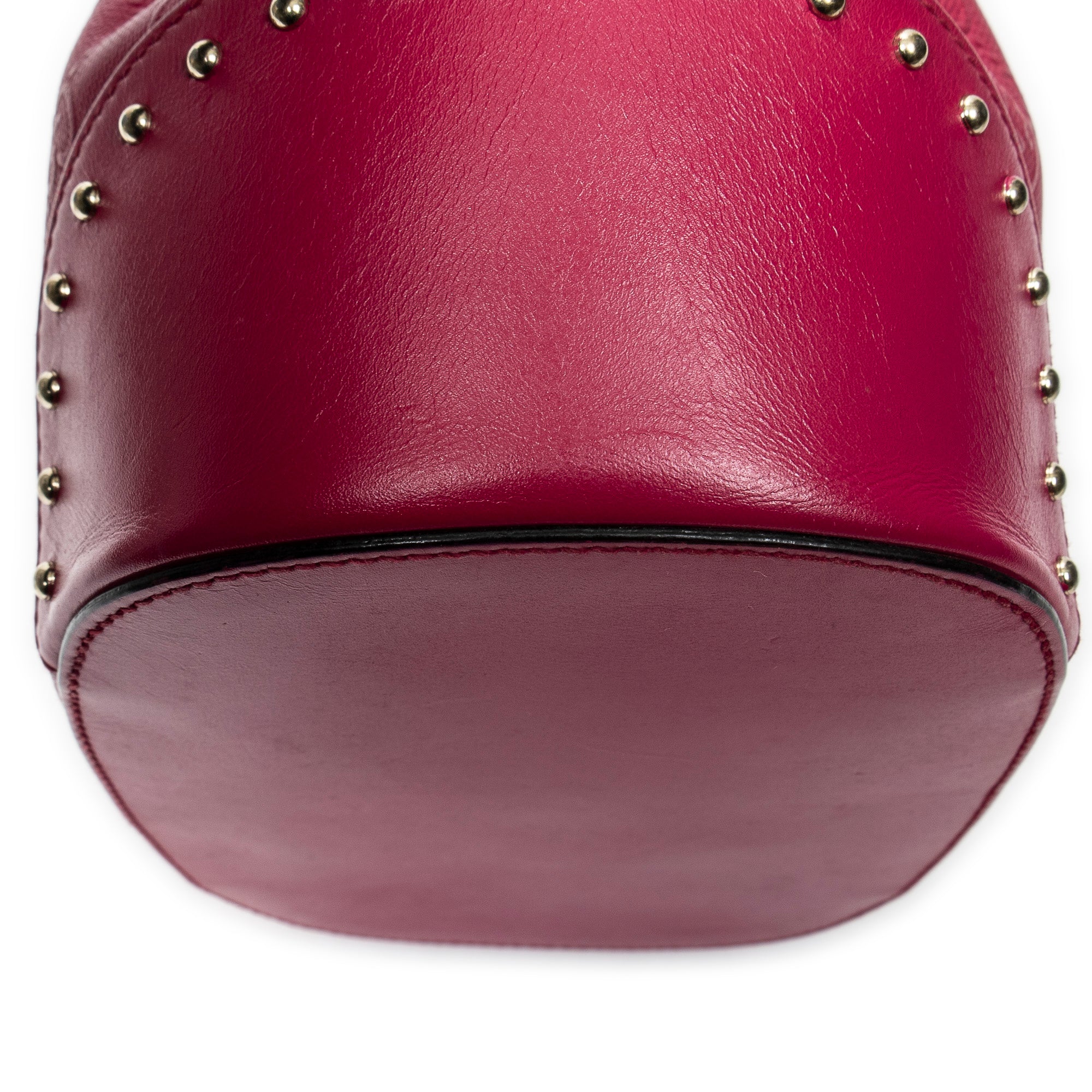 Shoulder Bag Small Drawstring Bucket Bag Fuchsia Pink Diamante GG Leather