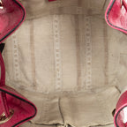 Shoulder Bag Small Drawstring Bucket Bag Fuchsia Pink Diamante GG Leather
