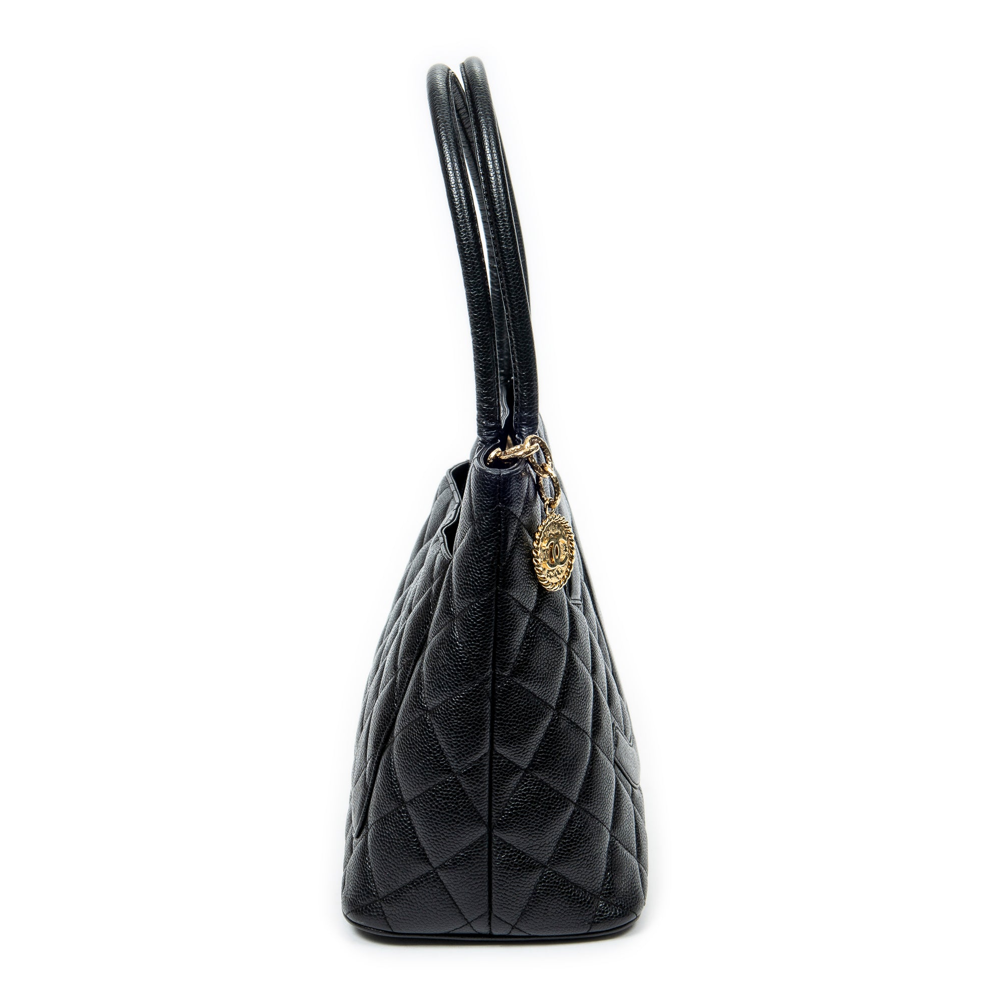 Shoulder Bag Timeless Medallion Tote Black Quilted Caviar Leather