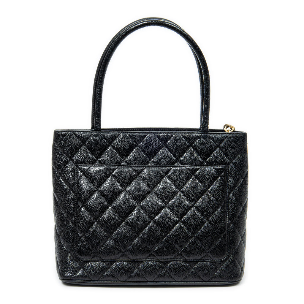 Shoulder Bag Timeless Medallion Tote Black Quilted Caviar Leather