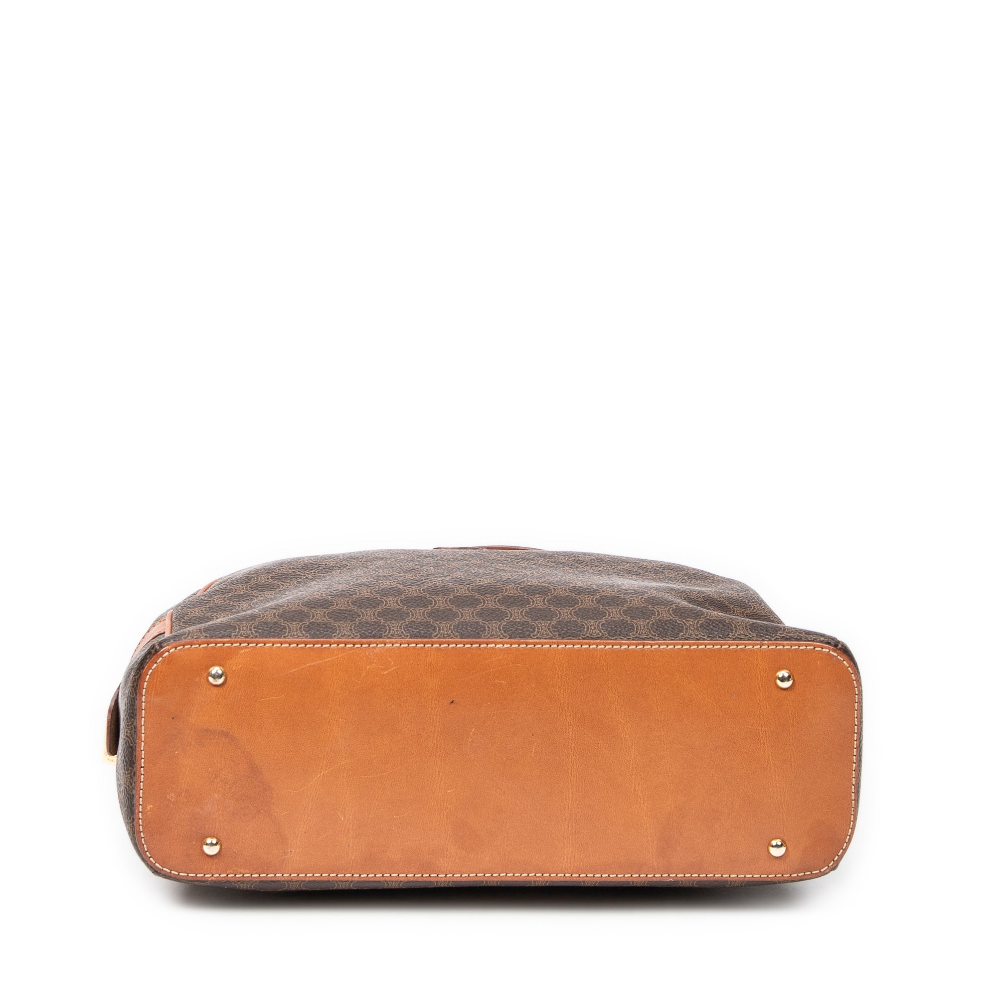 Handbag Dome Bowler Bag Brown Macadam Coated Canvas