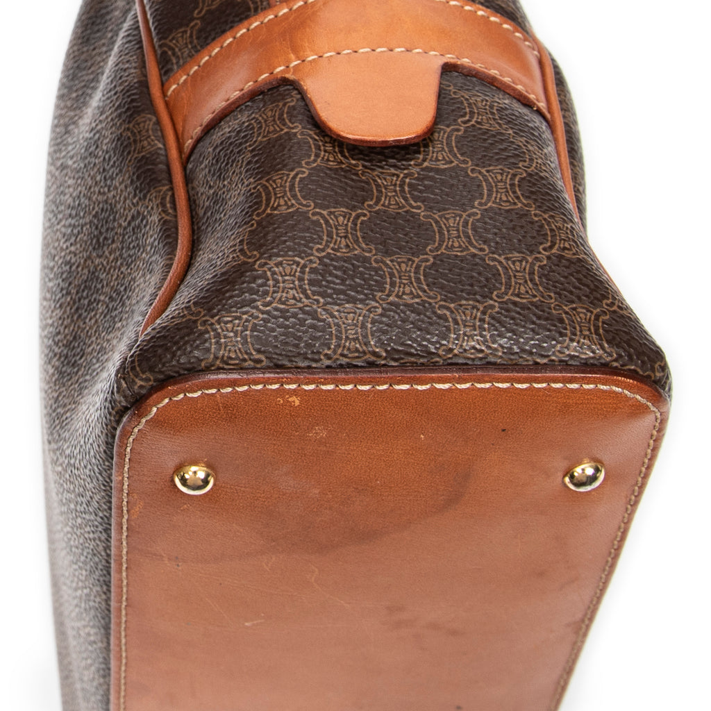 Handbag Dome Bowler Bag Brown Macadam Coated Canvas