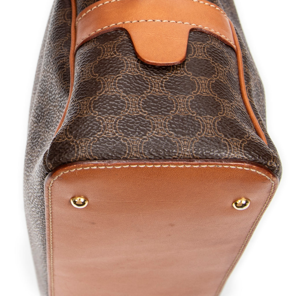 Handbag Dome Bowler Bag Brown Macadam Coated Canvas