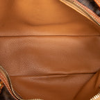 Handbag Dome Bowler Bag Brown Macadam Coated Canvas