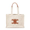 Shoulder Bag Large Triomphe Cabas Beige Canvas