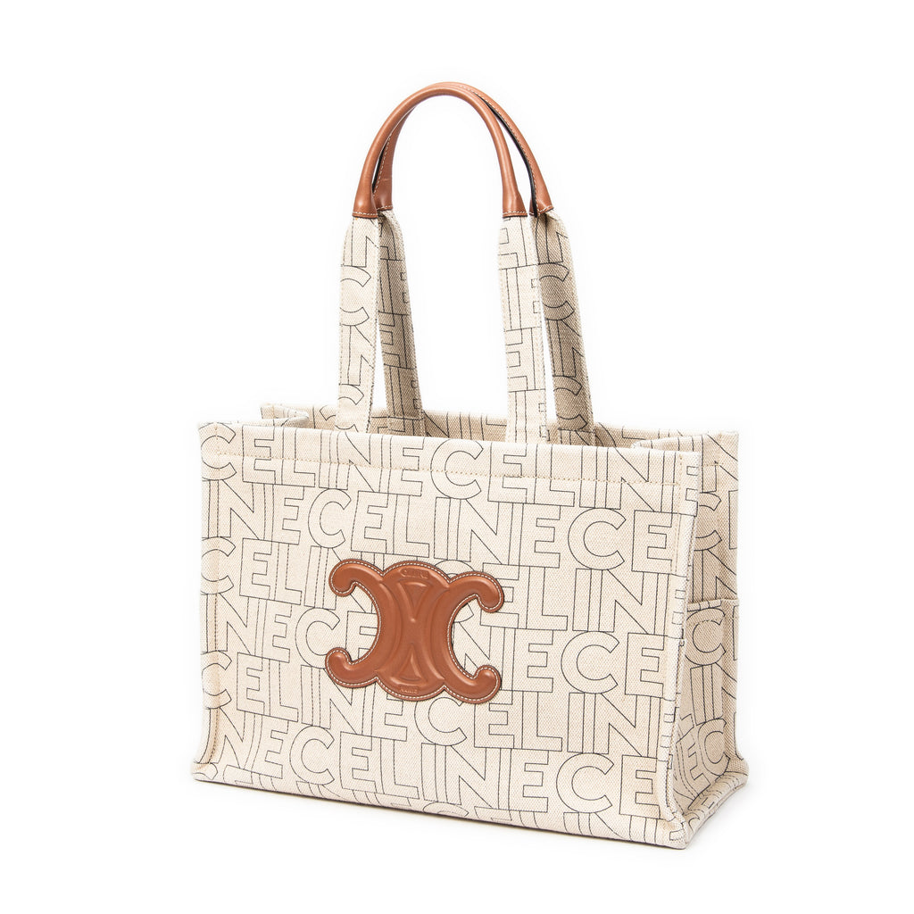 Shoulder Bag Large Triomphe Cabas Beige Canvas