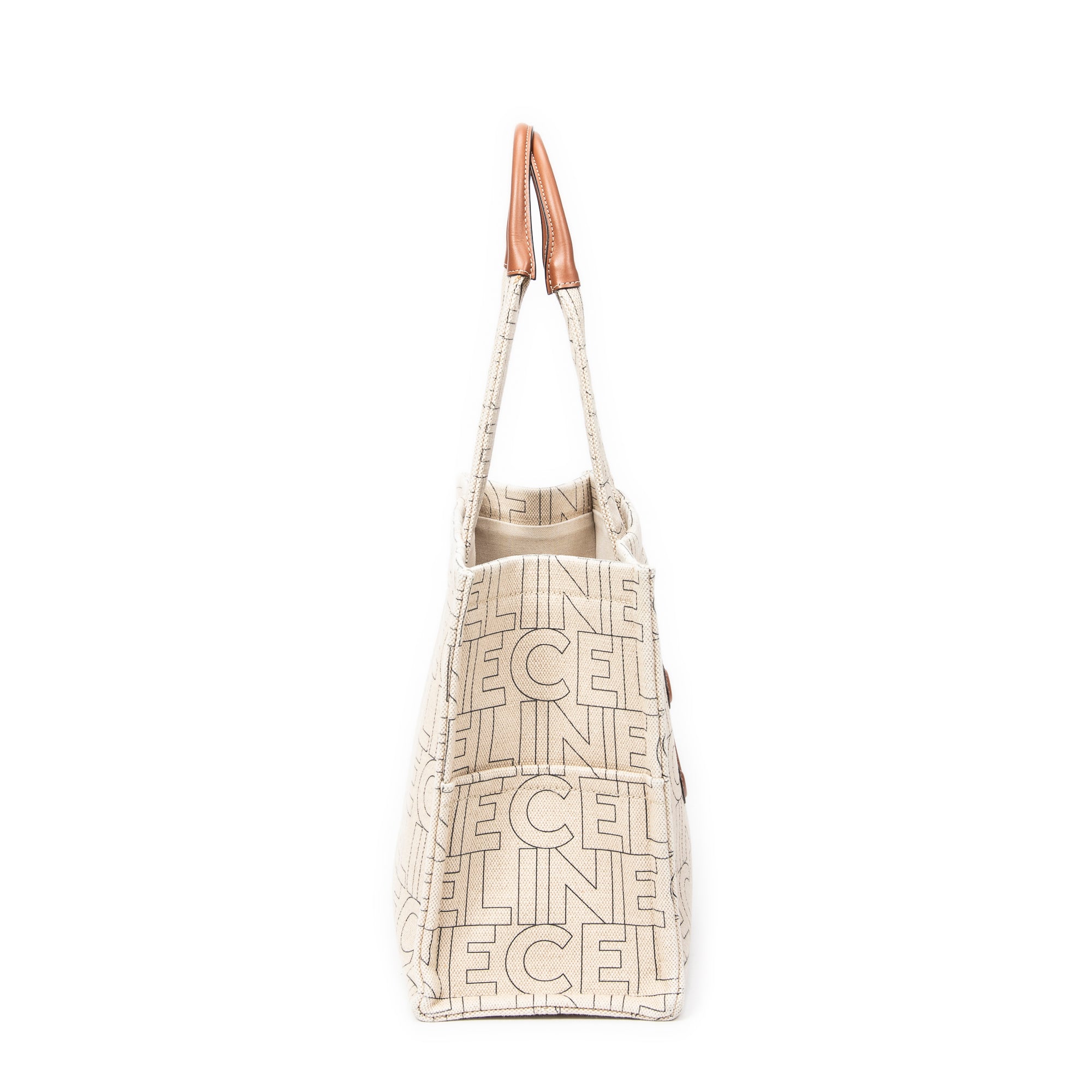 Shoulder Bag Large Triomphe Cabas Beige Canvas
