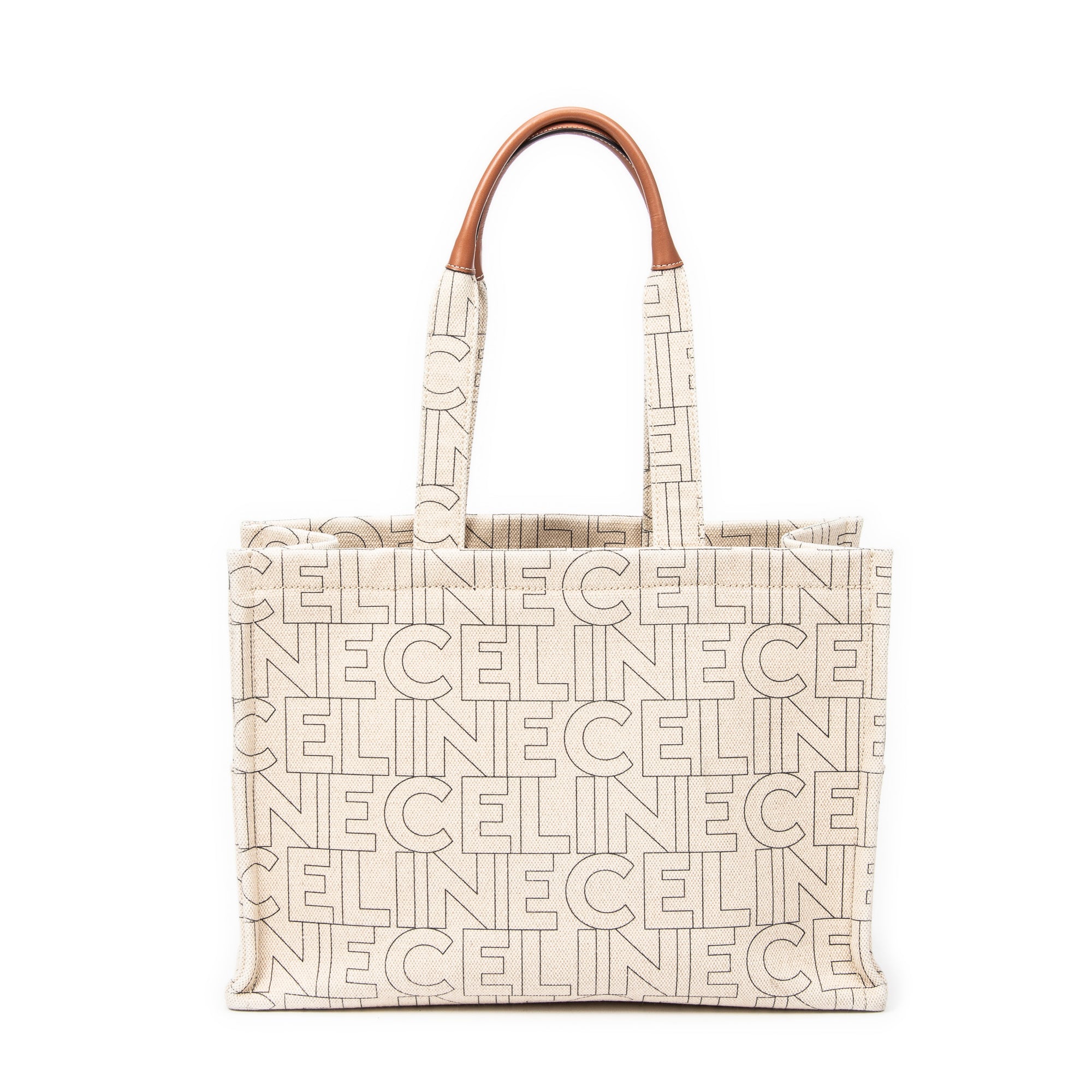 Shoulder Bag Large Triomphe Cabas Beige Canvas