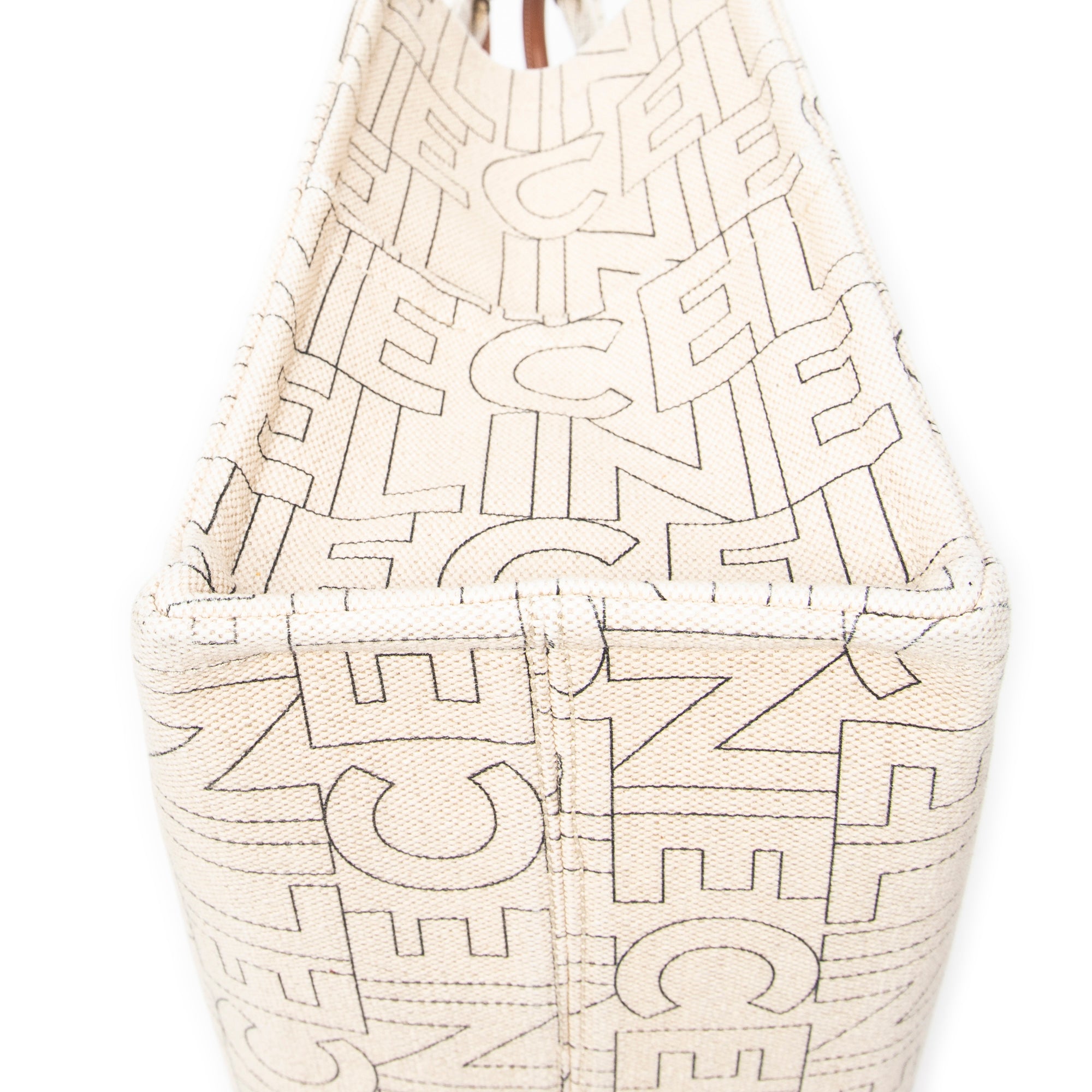 Shoulder Bag Large Triomphe Cabas Beige Canvas