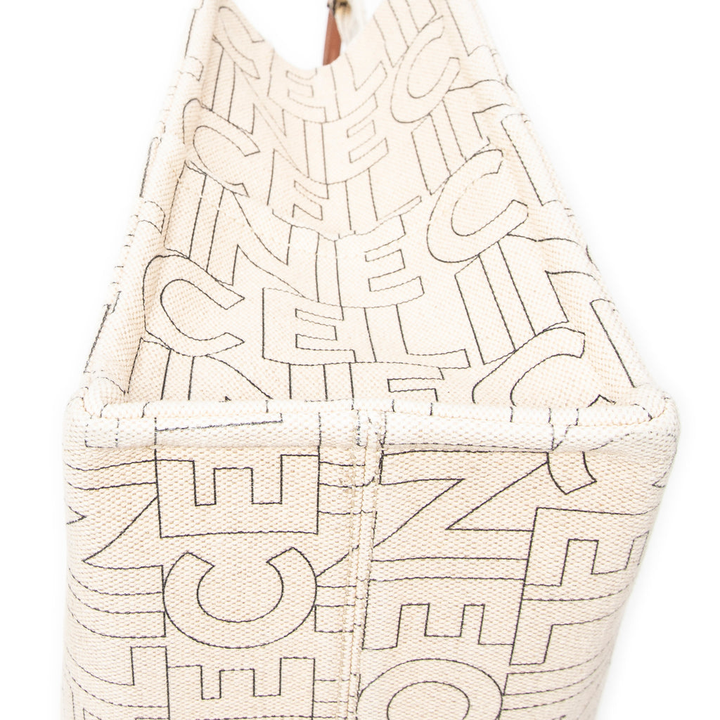 Shoulder Bag Large Triomphe Cabas Beige Canvas